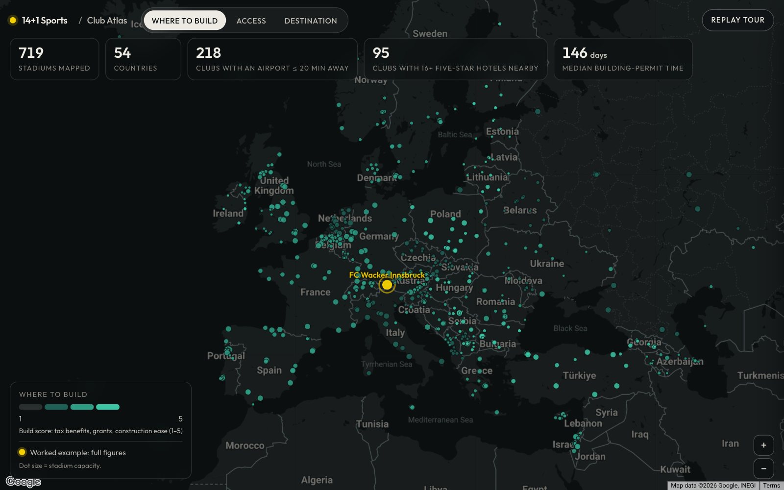 Club Atlas: a map of European clubs